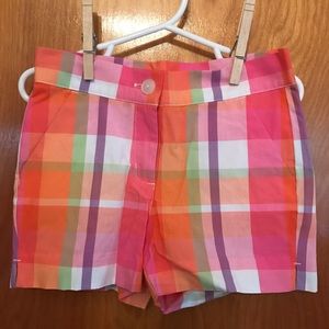 NWOT Janie and Jack Colorful Plaid Toddler Shorts